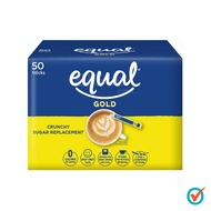 EQUAL GOLD 50 Sticks Zero Calorie Sweetener Equal Sweetener