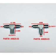 AN3 Brake Line Tee Fitting, Tee Adapter Fittings 1/8-27 NPTF Male Thread, -3 AN Male