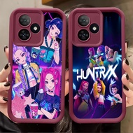 A-7 K-POP Demon Hunters Case for Realme Narzo N53 C51 C63 Note 50 C55 C51S N63 C53 N55 Wine Red