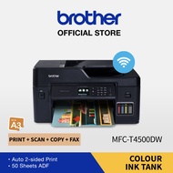 Brother MFC-T4500DW A3 All in One Wireless Colour Ink Tank Printer | Auto 2-sided Print | 50 Sheets ADF | ScanCopyFax