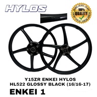 Y15ZR SP522 ENKEI HYLOS SPORT RIM BLACK KILAT ORIGINAL 16/16-17