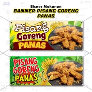 ✨READY DESIGN✨ BANNER PISANG GORENG PANAS - PENIAGA KEDAI / GERAI / MAKANAN / KHEMAH / PASAR MALAM /