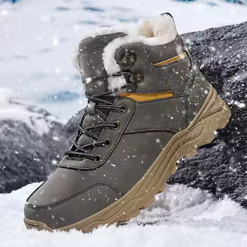 snow boots men winter boots keep warm plush boots hiking boots men casual shoes men mountain snow bo