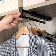 【VVL】-Telescopic Clothes Rod Closet Pants Rack Top Mounted Vertical Pull-Out Wardrobe Crossbar Hange