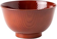 Asahi Koyo AZ23-13 Bowl, Whole Wood, Vermilion, 1 Piece, Dishwasher Safe, Microwave Safe, Made in Ja