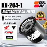 KN204-1ตัวกรองน้ำมัน K & N สำหรับ YAMAHA Yzx/honda Cbr/kawasaki