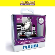 Philips VisionPlus 12v Headlight Bulb UP TO 60% - H1 H3 H4 H7 H11 9005 HB3 9006 HB4 (2 Bulbs/Box Fre