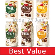 ~ Granola & Muesli : EMCO Crunchy musli Hazelnut / Tropical Fruit / Strawberry Almonds / Chocolate H
