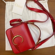 chloe c bag mini-紅