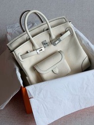 Hermes birkin25 奶油白 cargo U刻  全新