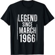60th Anniversary Birthday Decoration For Men March 1966 60th T-Shirt