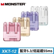 【MONSTER 魔聲】超輕巧38克，攜帶更方便 琉光粉彩藍牙耳機(XKT12)
