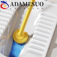 ADAMESUO Disposable Toilet Brush, Sponge Head Plastic Replaceable Cleaning Brush, Toilet Brush Set H