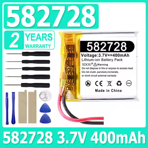 582728 3.7V 400mAh Lithium Polymer Li-Po li ion Rechargeable Battery For MP3 MP5 MP4 GPS DVD tablet 