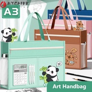 CHINK A3 Tutorial Bag, Canvas A3 Canvas Art Bag, Durable Six-Layer Plus Size Waterproof File Bag Art