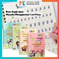 MK635 Sank Magic Practice Book 1 Set of 4 Books and 1 Set of Pens.