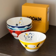 日本進口Moomin可愛姆明陶瓷米飯碗單個水果碗餐具卡通家用吃飯碗