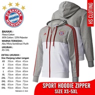 Jaket Adidas Bayern Munich Munchen Hoodie Zipper Bahan Katun Fleece
