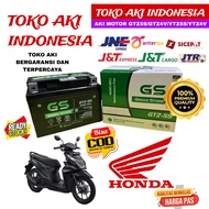 Aki Motor Honda Beat Vario 110 Scoopy Supra X 125 Revo Spacy Blade New Mega Pro Verza CRF Genio Aki Kering Accu Kering MF GTZ5S motor