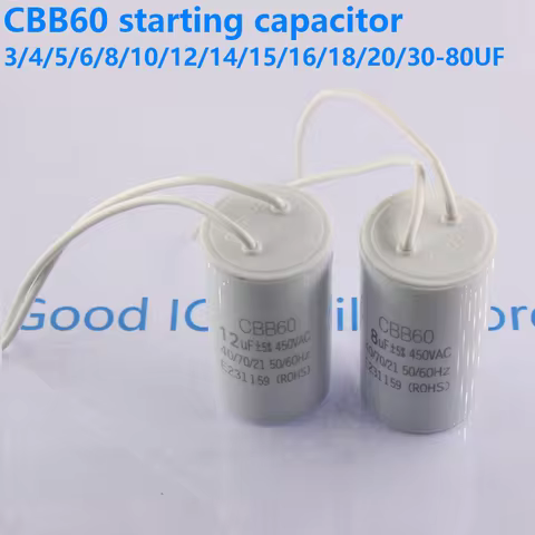 450V 3UF 4UF 5UF 6UF 8UF 10UF 12UF 15UF 18UF 20UF 25UF 30UF 35UF 40UF 45UF 50UF Motor Run Capacitors