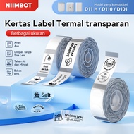 NIIMBOT D110/D11/D101 Thermal Transparent Label - Round Logo Sticker, Nail Art Color Code, Switch & 