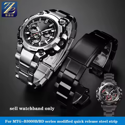 MTG-B3000 metal watchband For G-SHOCK Casio MTG-B3000B series quick release stainless steel watch st