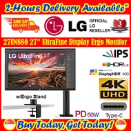 [2-Hours Delivery Available*] LG 27UN880-B 27Inch 4K UHD IPS Ultrafine Monitor VESA DisplayHDR 400 and USB Type-C (60W PD) with Ergo Stand(*Order before 2pm on Working Day, will Deliver on Same Day, Order After 2pm, will Deliver Next Working Day.)