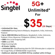 Singtel $35 | Unlimited Data | 1000min IDD | 3000min Local | 5000 SMS | Ultimate Plan | Singtel