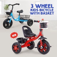 MALAYSIA: 3-6 TAHUN BASIKAL BUDAK 3 TAYAR ADA BAKUL 3 WHEEL KIDS BICYCLE WITH BASKET