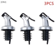[ENJ] 3pcs Stainless Steel Wine Bottle Stopper Liquor Bottle Pourer Stopper Dispenser