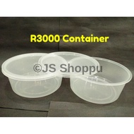 R3000 (3000ml) Round Disposable Plastic Food Container (30pcs±)