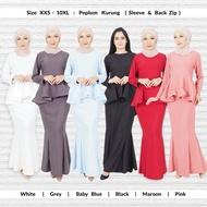 Kurung Peplum Moden . XXS - 10XL . Baju Kurung Peplum . Muslimah Plus Size . Sedondon Bridesmaid . Baju Raya Asya H