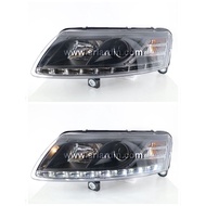 Audi A6 C6 04-08 Projector Head Lamp with LED Driving Lamp { 1 Pair Left & Right }