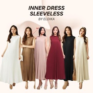 【Fast shipping】Eldika - Gaun Dalaman Tanpa Lengan Berlipat Tanpa Seterika (Leher Tertutup) 4 Saiz Ik