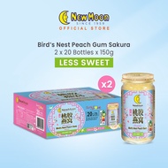 [2 Cartons Deal - Less Sweet] New Moon Bird’s Nest Peach Gum SAKURA 150g x 20 bottles - Low Sugar
