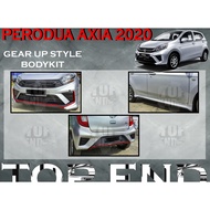 PERODUA AXIA 2020 STYLE FULLSET SKIRTING (FRONT SKIRT ,SIDE SKIRT, REAR SKIRT)- MATERIAL ABS BODYKIT