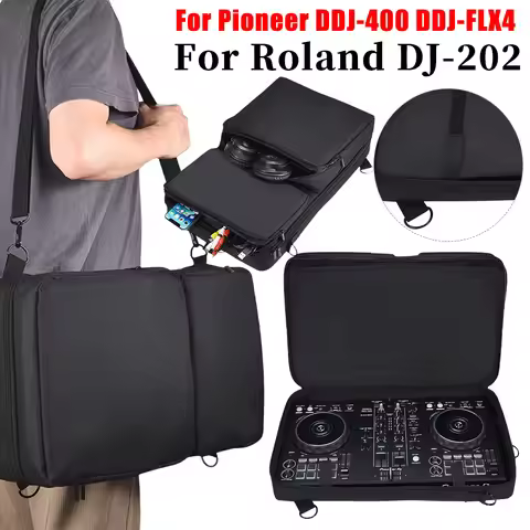 Portable DJ Turntables Protective Case with Sholder Strap Travel Carrying Storage Bags Accessories f
