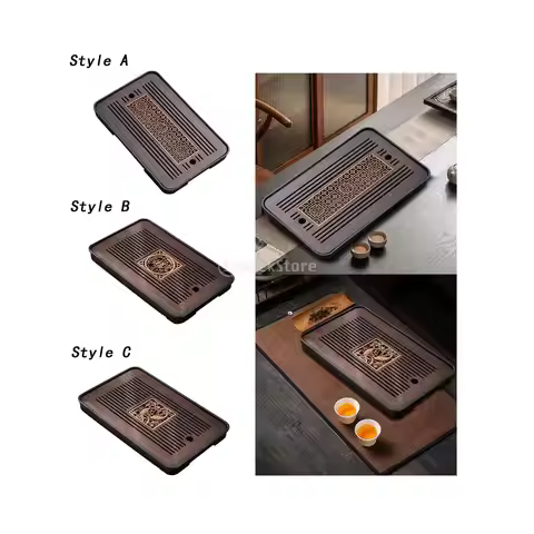 Chinese Kungfu Tea Tray Tea Set Accessory Tea Serving Tray for Tea Room Home Chinese Tea Tray with W