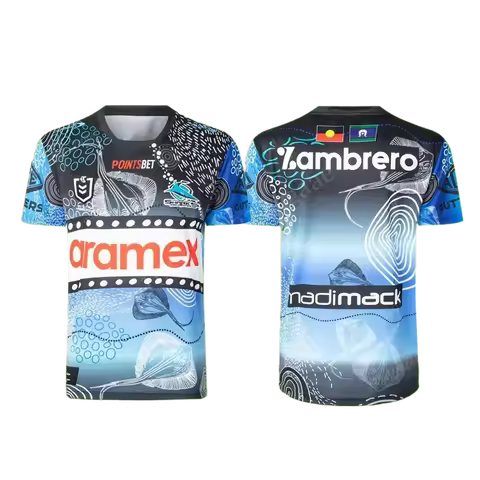 2025 New Australia Rugby Jersey Kids Adult NRL Jersey Cronulla Sutherland Sharks Jersey Shorts Train