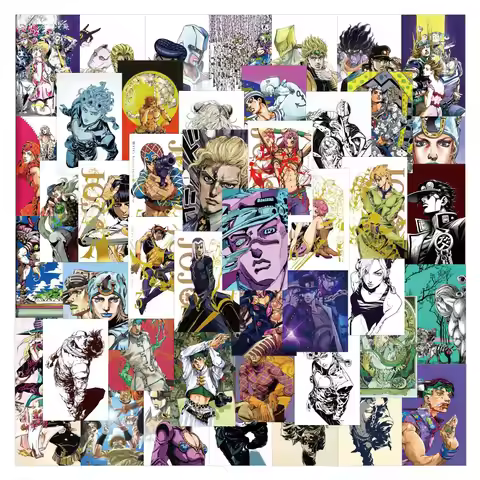 75Pcs Kujo Jotaro Anime Stickers JoJo Bizarre Adventure Sticker Higashikata Josuke Bruno Buccellati 