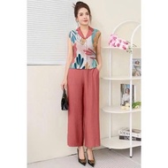 Set Đồ Nữ Công Sở Set Bộ Sang Chảnh Cổ Vest Thời Trang Trung Niên CT4