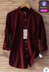 PROMO kemeja /BAJU NATAL KRISTEN 2021 /kemeja casual-formal Kemeja hitam / kemaja pria lengan panjan