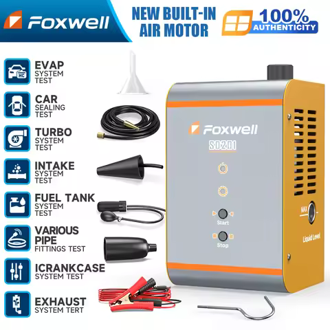 FOXWELL SD201 Car Smoke Generator 12V Automotive EVAP Smoke Machine Diagnostic Tester Vacuum Fuel Pi