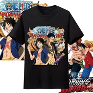 One Piece Anime Character Printing Oversized Cotton T-Shirt Men And Women Comfortable Y2k Children's