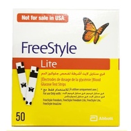 [NEW STOCK][🎁WITH FREE GIFT🎁] ABBOTT FREESTYLE LITE BLOOD GLUCOSE TEST STRIPS 50'S (EXP:03/2025)