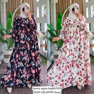 [✅Garansi] Koana Dress Rayon Viscose Motif Bunga Gamis Wanita Muslim