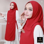 Jilbab Instan Khimar Hoodie Cardigan – Hijab Bergo Ceruty Pet Antem 2 Layer Tali Samping & Saku