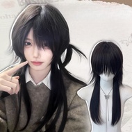 45cm Long Mullet Wig for Cosplay Anime Costume Wolf Cut Layered Natural Hair Full Wig Ready to Ship 