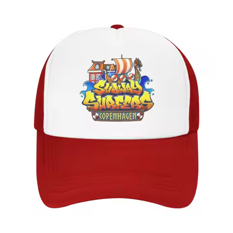 Subway Surfers Copenhagen Mesh Baseball Cap Adult Retro Sun Hats Hat Breathable Snapback Caps Sun Ha