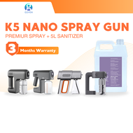 Portable Nano Spray Gun Blue-Ray for air, surface &amp; other disinfect virus + 5L Alcohol-Free Sanitizer (Bundle) 消毒枪(Gsven)